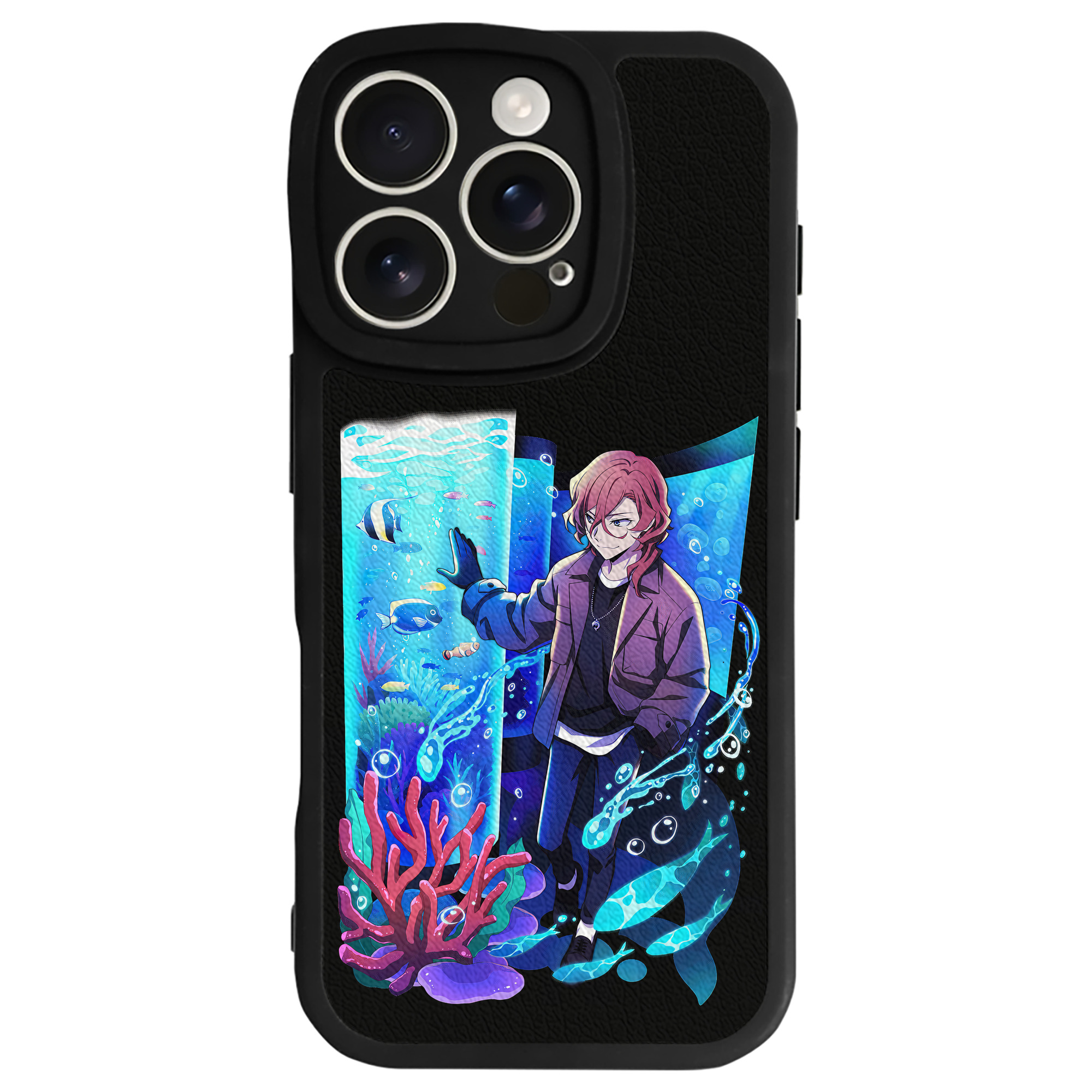 （画像用） 文豪ストレイドッグス Bungo Stray Dogs 【iPhone 16シリーズ対応】シリコンスマホケース（レザー調） 材質：シリコン